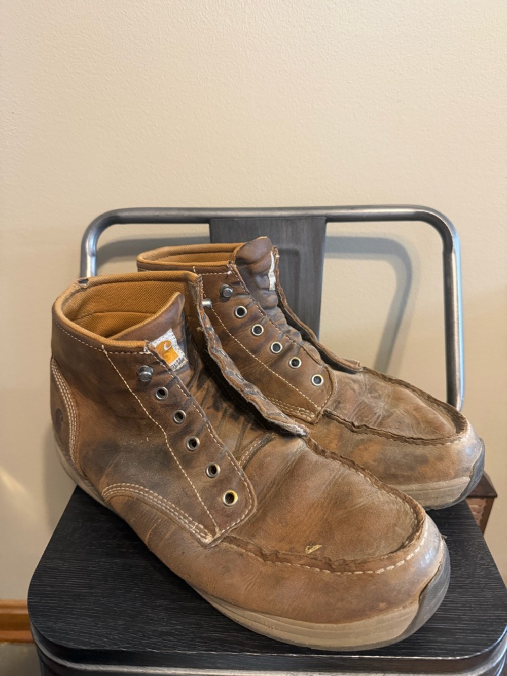 NOT AVAILABLE Moc Toe Work Boots Mens 12 Heavy Wear